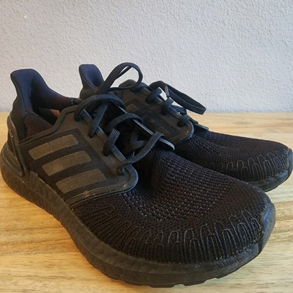Adidas Ultraboost 20 Shoes Mens Size 7 Triple Black Primeblue Running Sneakers